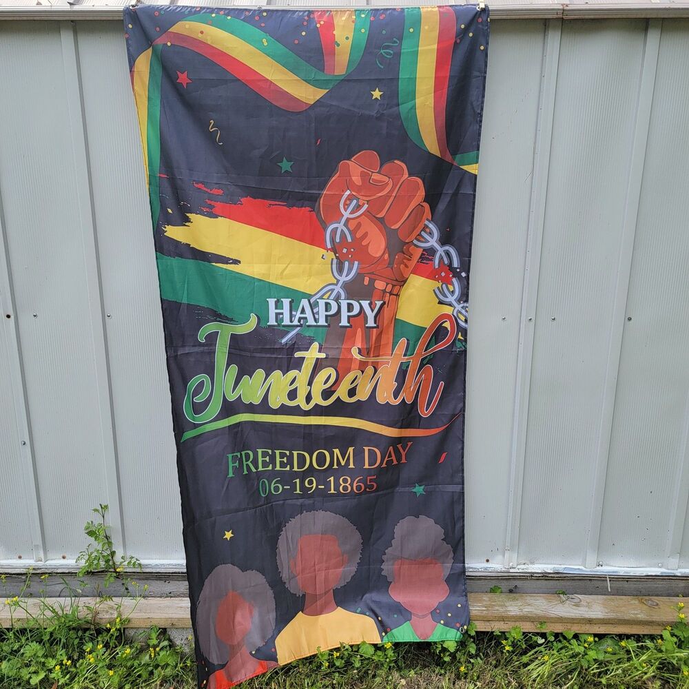 Juneteenth Freedom Day Flag / Banner  2'10" X 5'10"